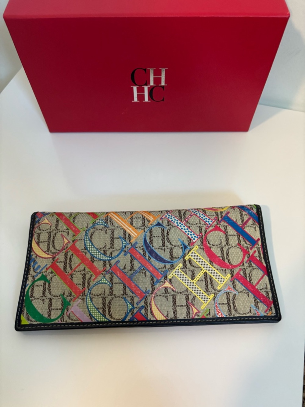 Carolina Herrera Multicolor CH Monogram Continental Wallet